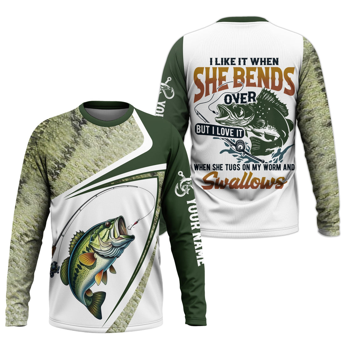 Camo Fishing Shirt, UPF Fishing Shirts, Funny Fishing Shirts For Men, Long Sleeve Fishing Shirts