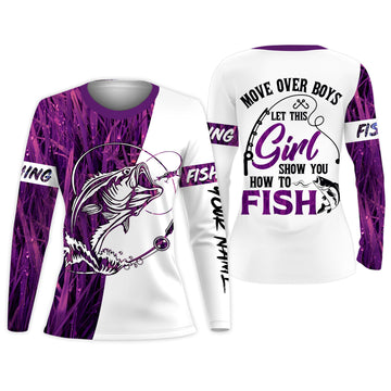 How To Fish, Purple Fishing Shirt, Fishing UPF Shirts, UV Shirts For Women, Funny Fishing Shirts, Long Sleeve Sun Shirt