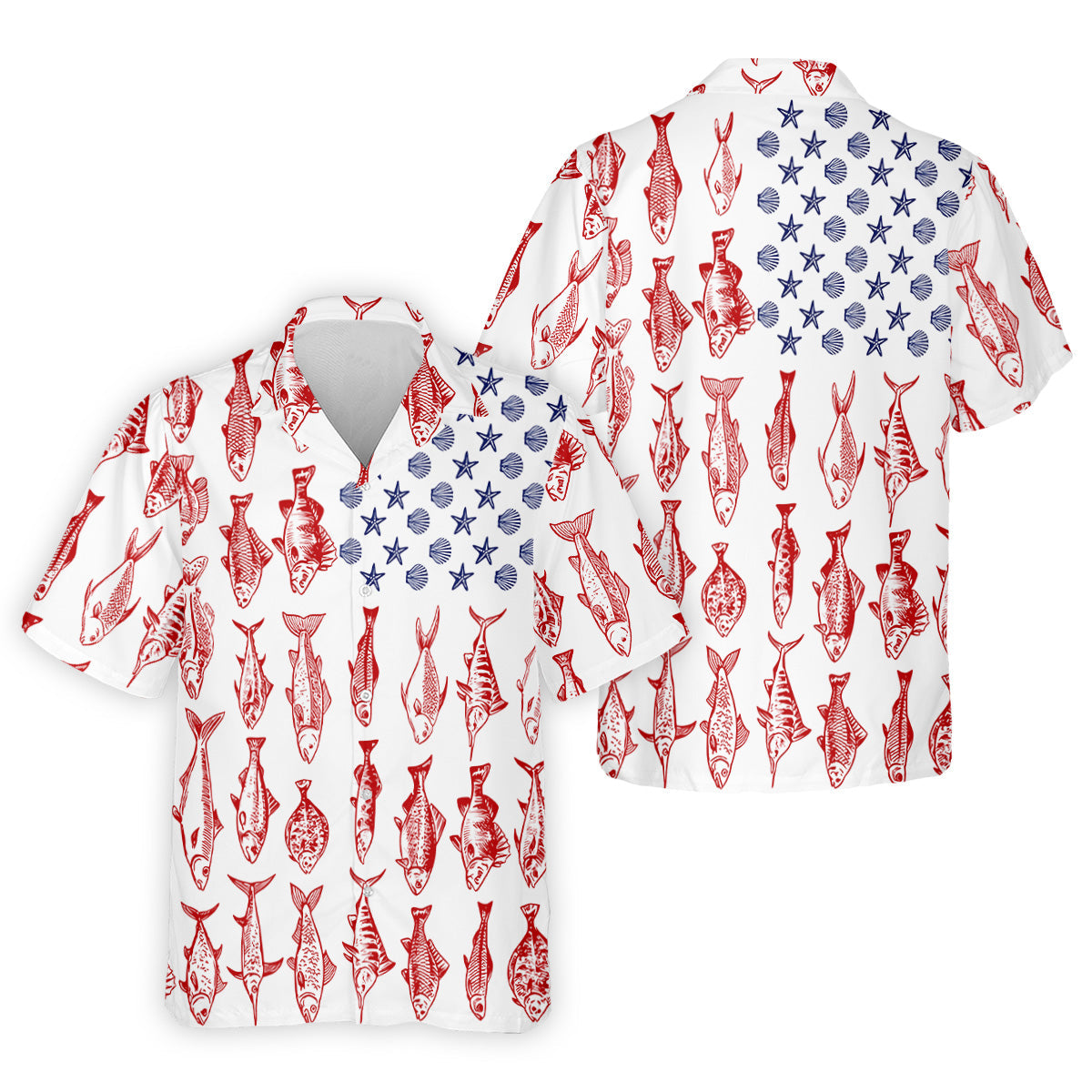 American Flag Fish Shirt, Fishing SPF Shirt, Mens Fishing Shirts Long Sleeve, Gift For Fisherman