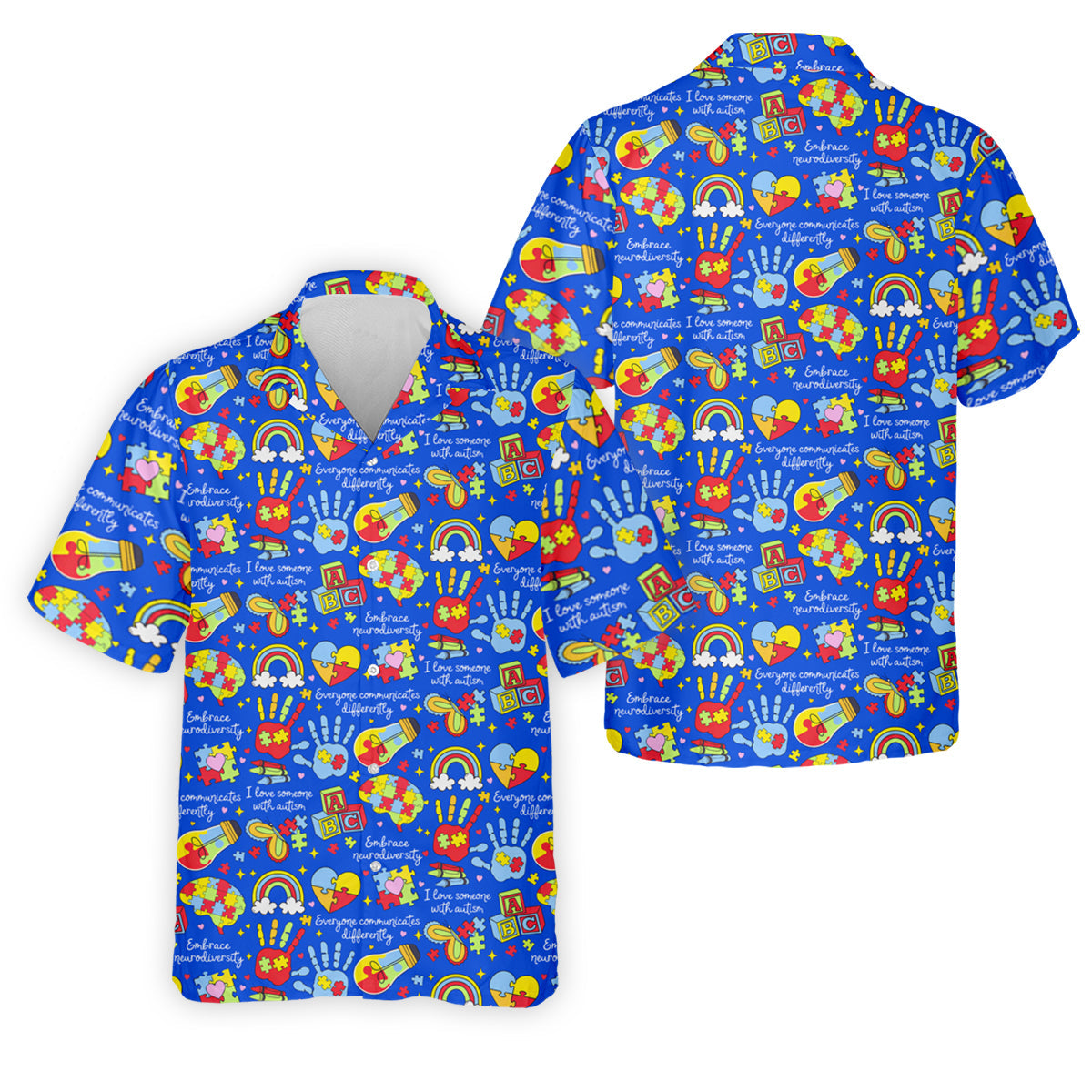 I Love Someone With Autism Blue Golf Shirt, Autism Awareness Color Polo ShirtFor Men, Golf Shirts For Men