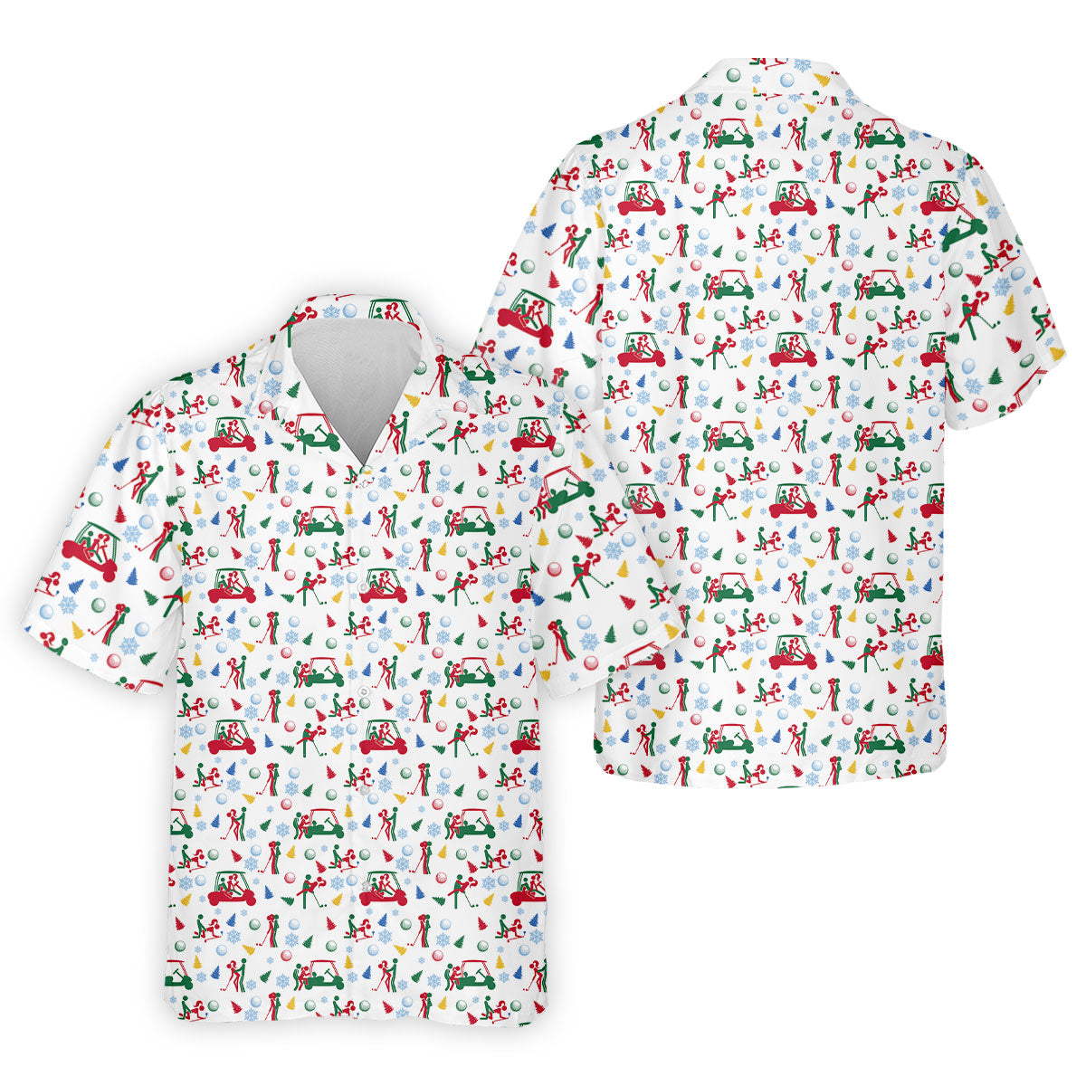 Funny Cheeky Golf Cart Christmas Golf Shirt, Mens Golf Polo, Golf Apparel For Men