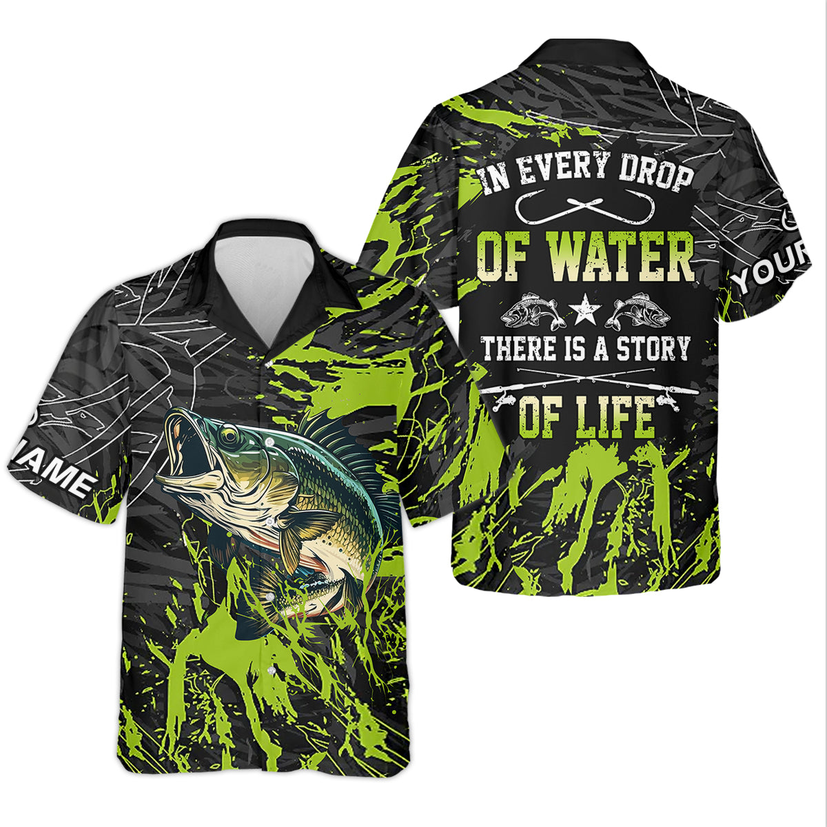In Every Drop Of Water There Is A Story Of Life Funny Fishing Shirt, SPF Shirt For Men, Gift For Fisherman