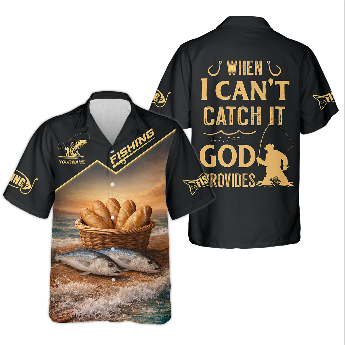 When I Can’t Catch It – God Provides Fishing Shirt, Fishing UPF Shirts, Funny Fishing Shirt