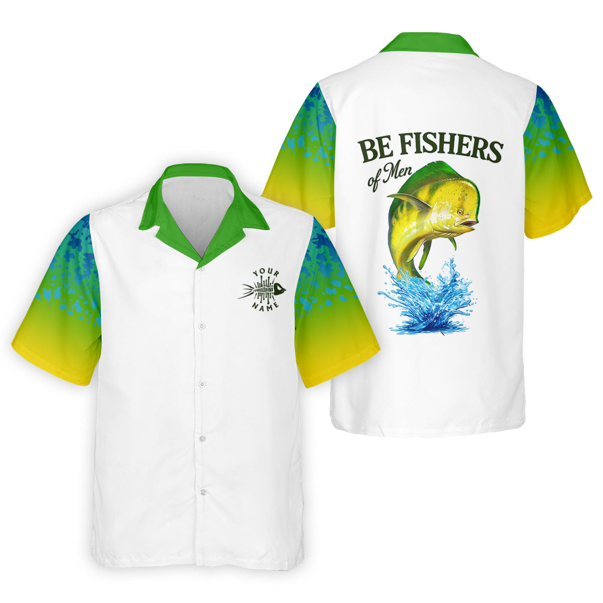 Personalized Christian Bass Fishing Shirt for Men, Be Fishers of Men UPF Fishing Shirt, Custom Name Fisherman Gift