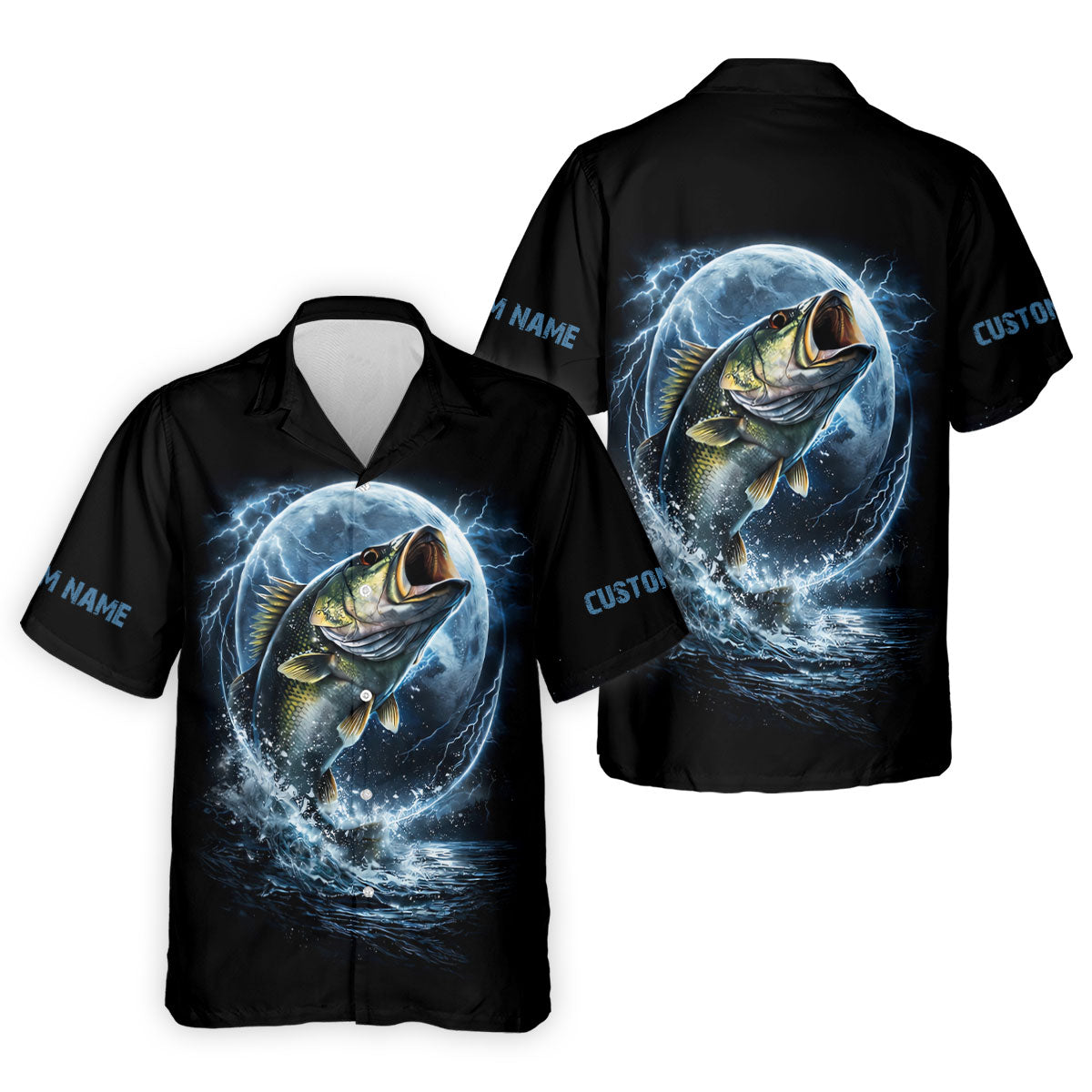 Night Bass Fishing UPF Shirts, Performance Fishing Shirts, Fishing Shirts For Men, Gift For Fisherman
