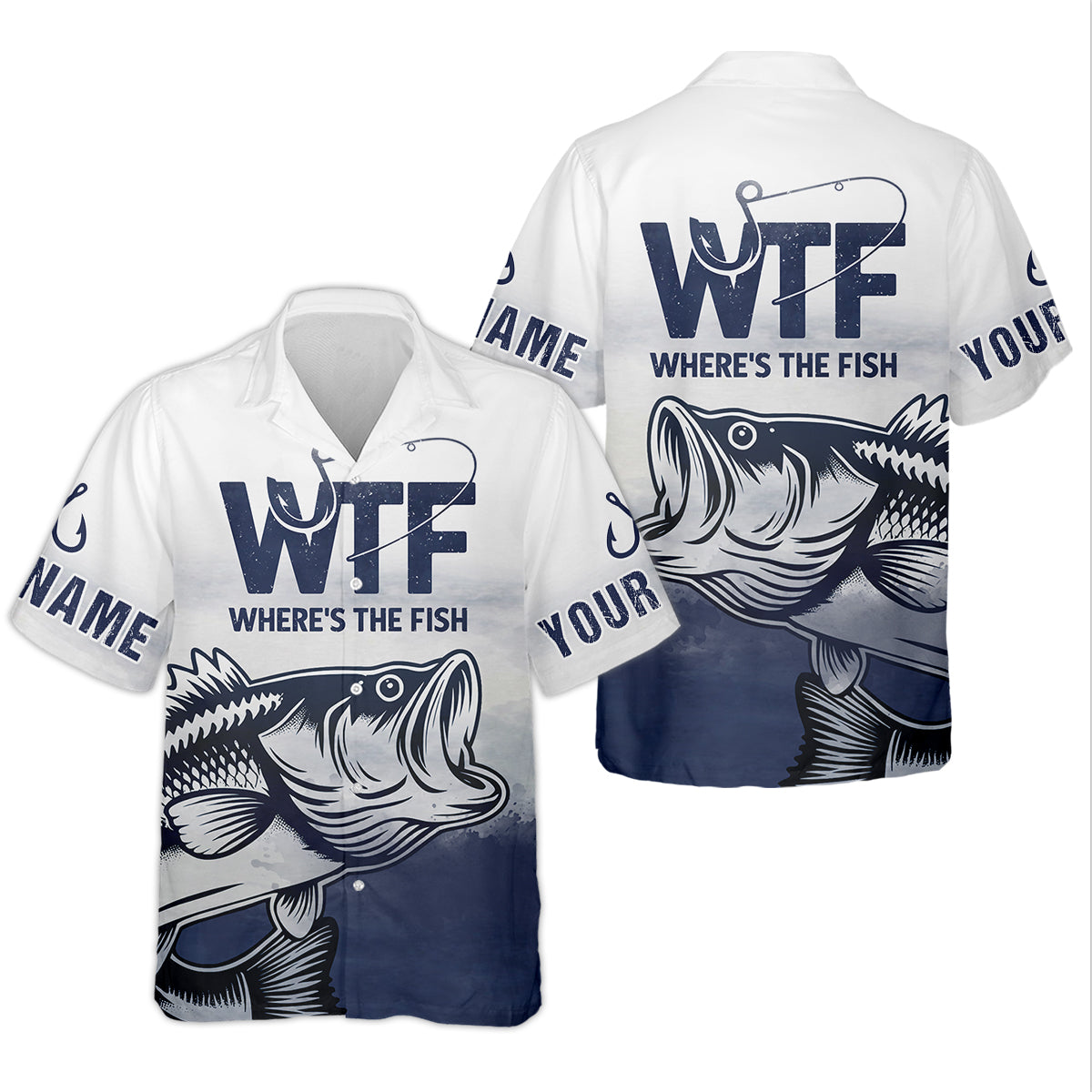 Where's The Fish Funny Fishing Shirt, Funny Quote Fishing UPF Shirts, Fishing Shirts For Men