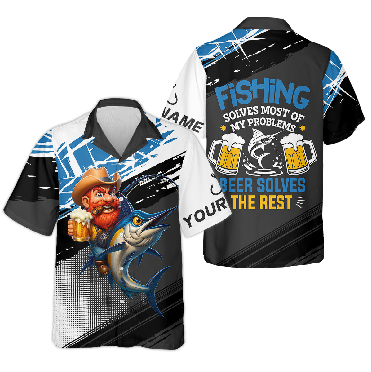 Fishing Solves Most Of My Problems Beer Solves The Rest Funny Fishing Shirt, Fishing Shirt For Women