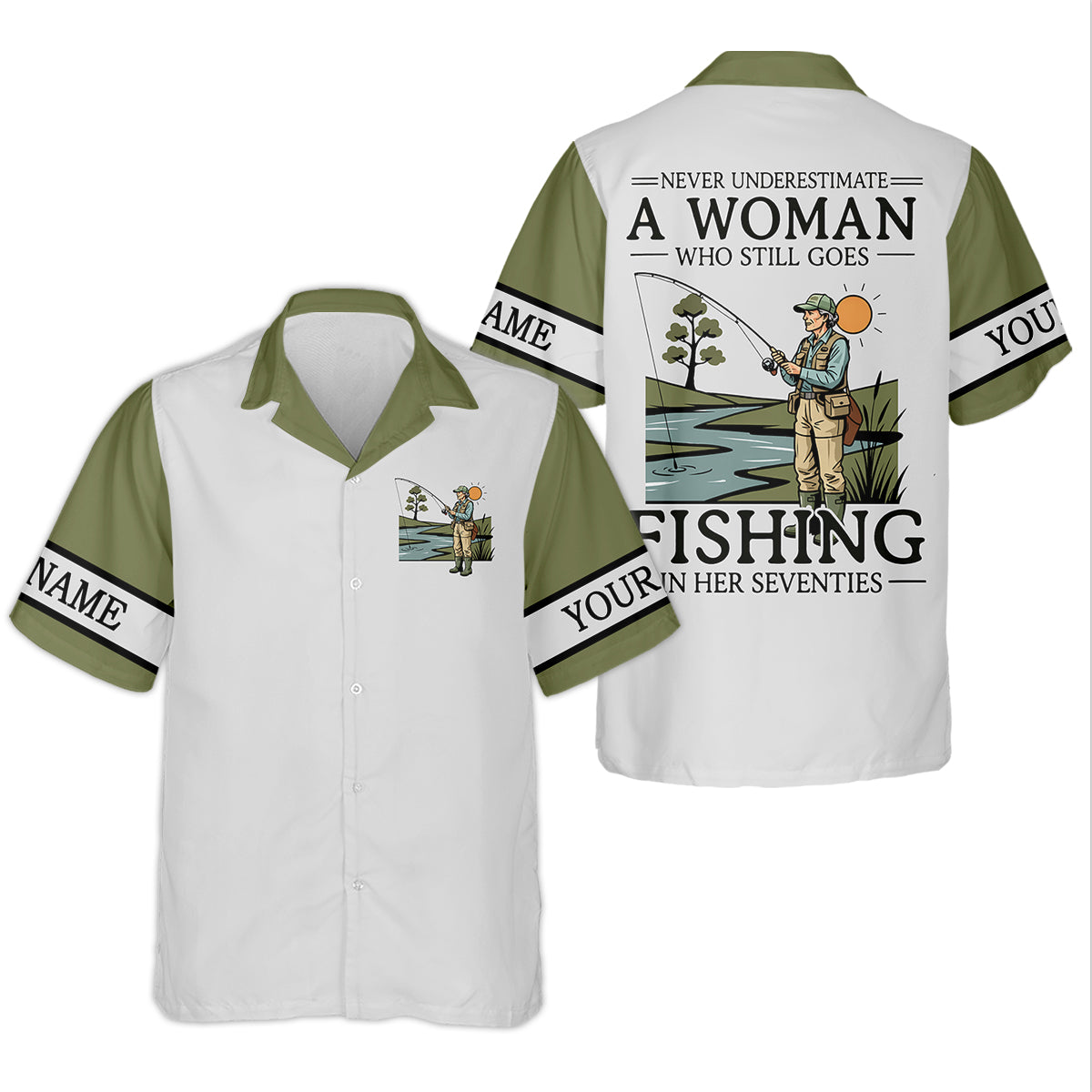 Personalized Fishing Shirt for Women, Never Underestimate A Woman Who Still Goes Fishing, Fishing Shirt for Women