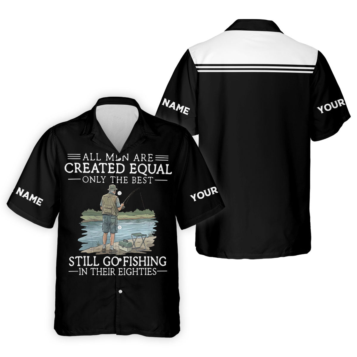 Funny 80th Birthday Fishing Shirt for Men, Custom Old Man Fisherman, Fishing UPF Shirts