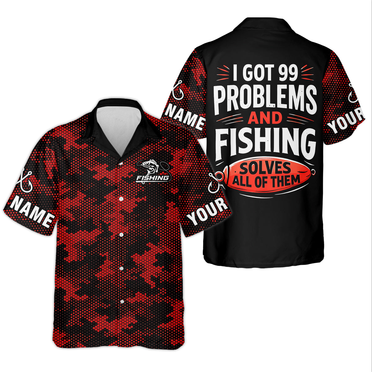 I Got 99 Problems Shirt, Personalized Fishing Shirt, Funny Fishing Shirts For Men, Father's Day Fishing Gift