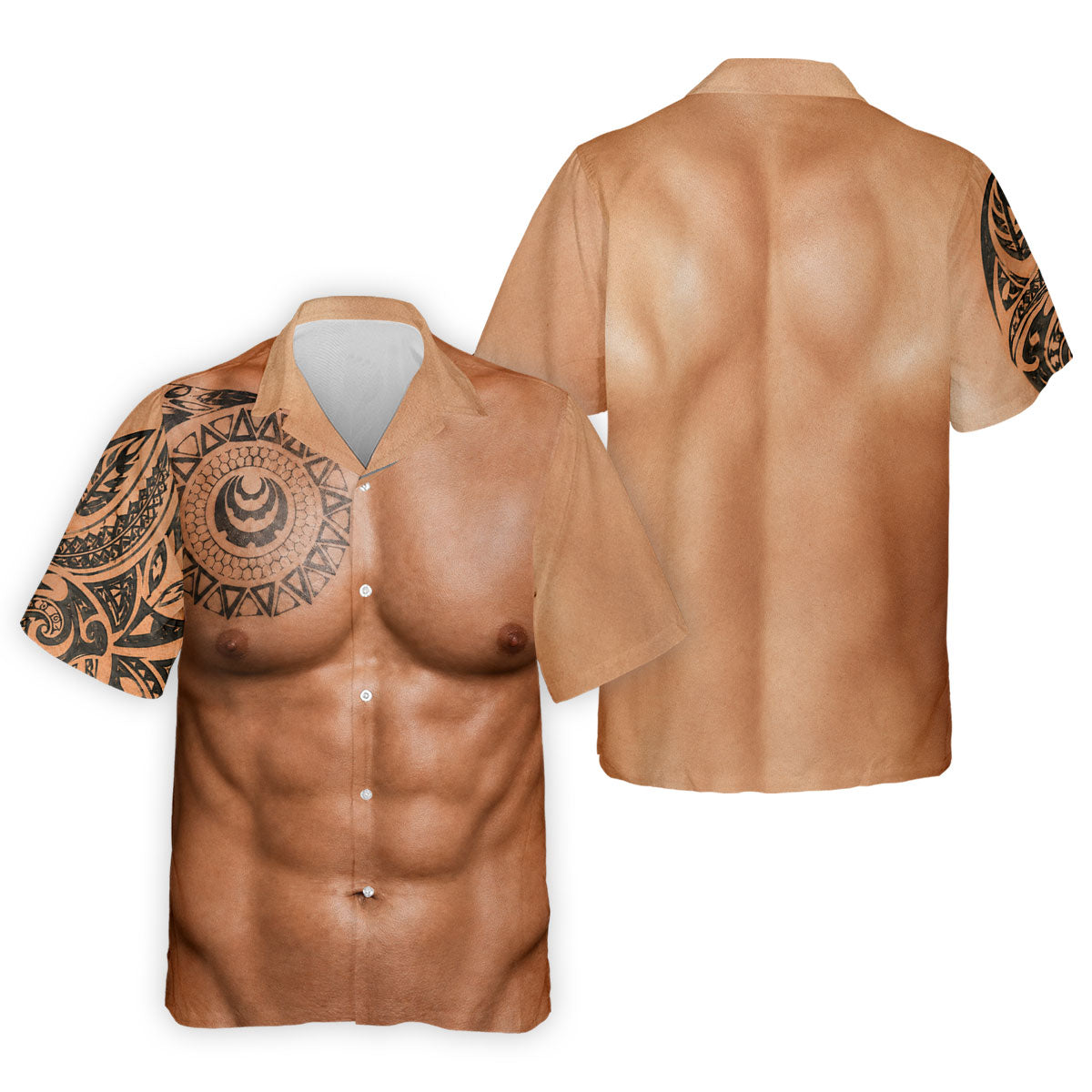 Funny Muscle Body Tattoo Print Golf Shirt, Funny Golf Shirt, Men's Golf Shirt, Polo Shirts For Men