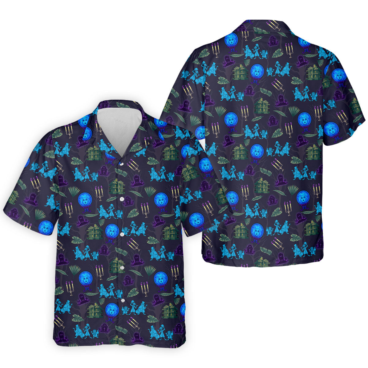 Crystal Ball Ghost Trio Halloween Polo Shirt, Golf Shirts For Men, Mens Golf Apparel