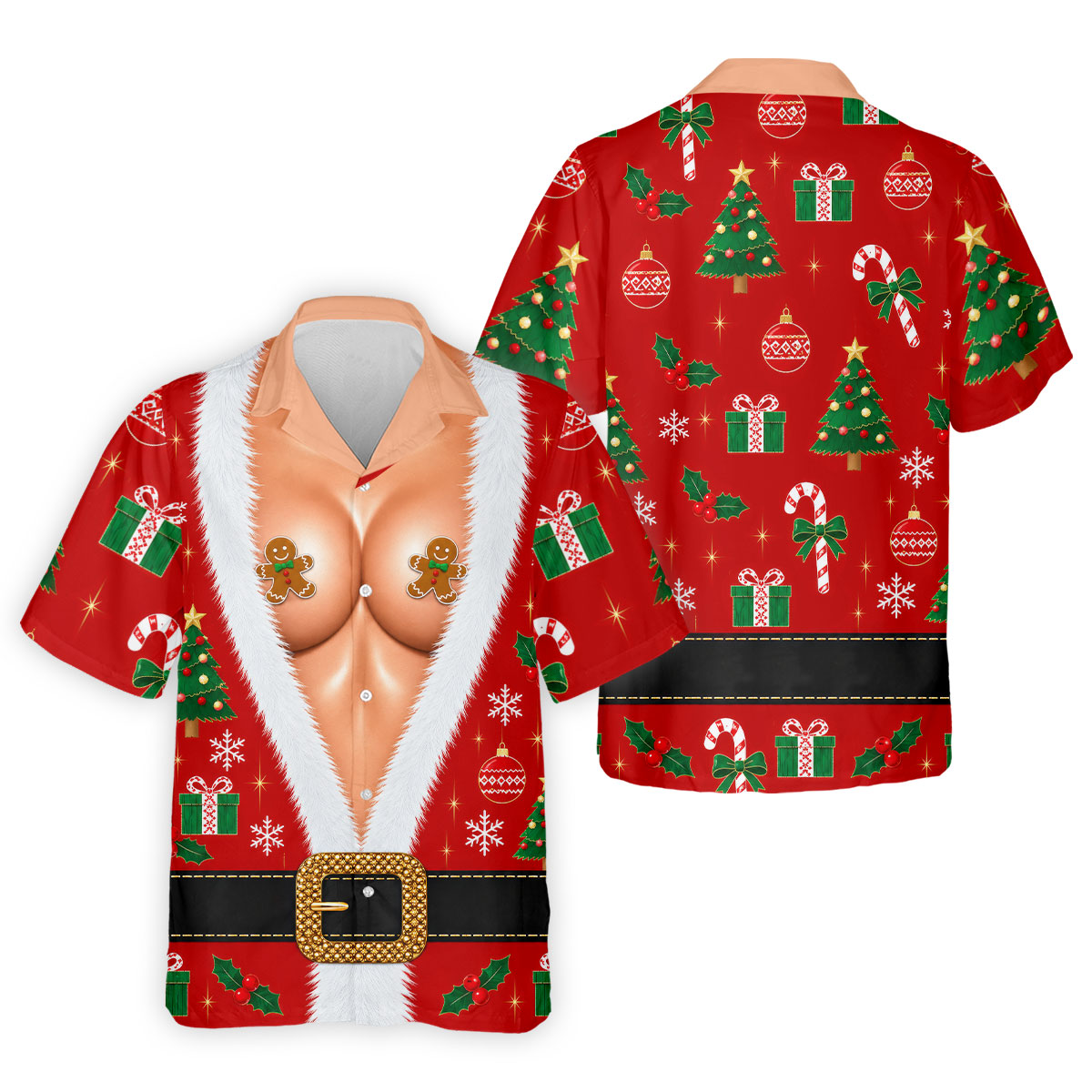 Gingerbread Costume Christmas Golf Shirt, Mens Golf Shirts, Polo Shirts For Men