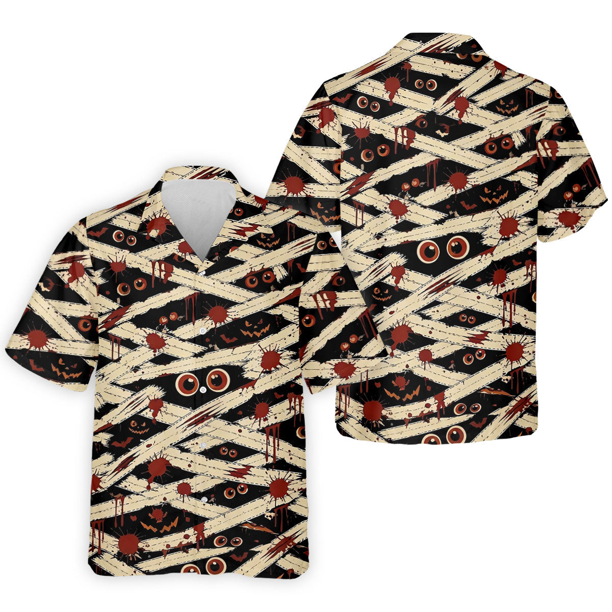 Mummy Horror Character Halloween Golf Polo Shirt, Golf Outfit For Men, Mens Golf Polo