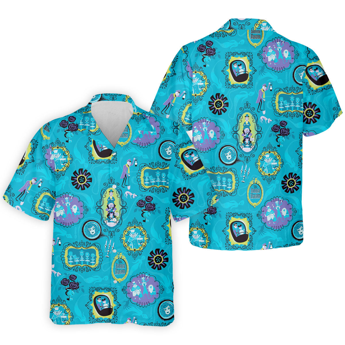 Blue Ghost Portrait Gallery Halloween Polo Shirt, Mens Golf Polo, Polo Shirts For Men