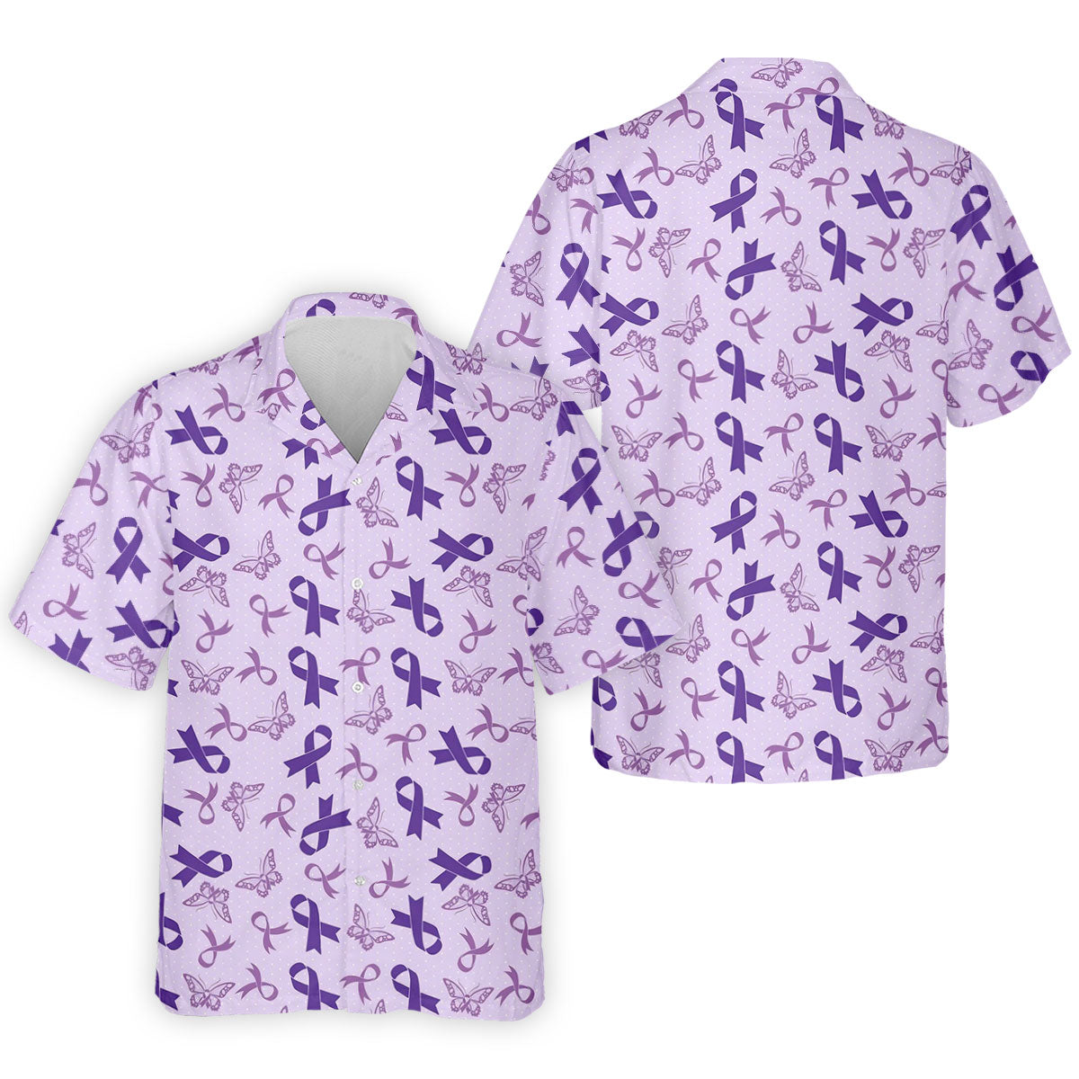 Breast Cancer Purple Ribbon Butterfly Polo Shirt, Mens Golf Polo, Breast Cancer Shirt