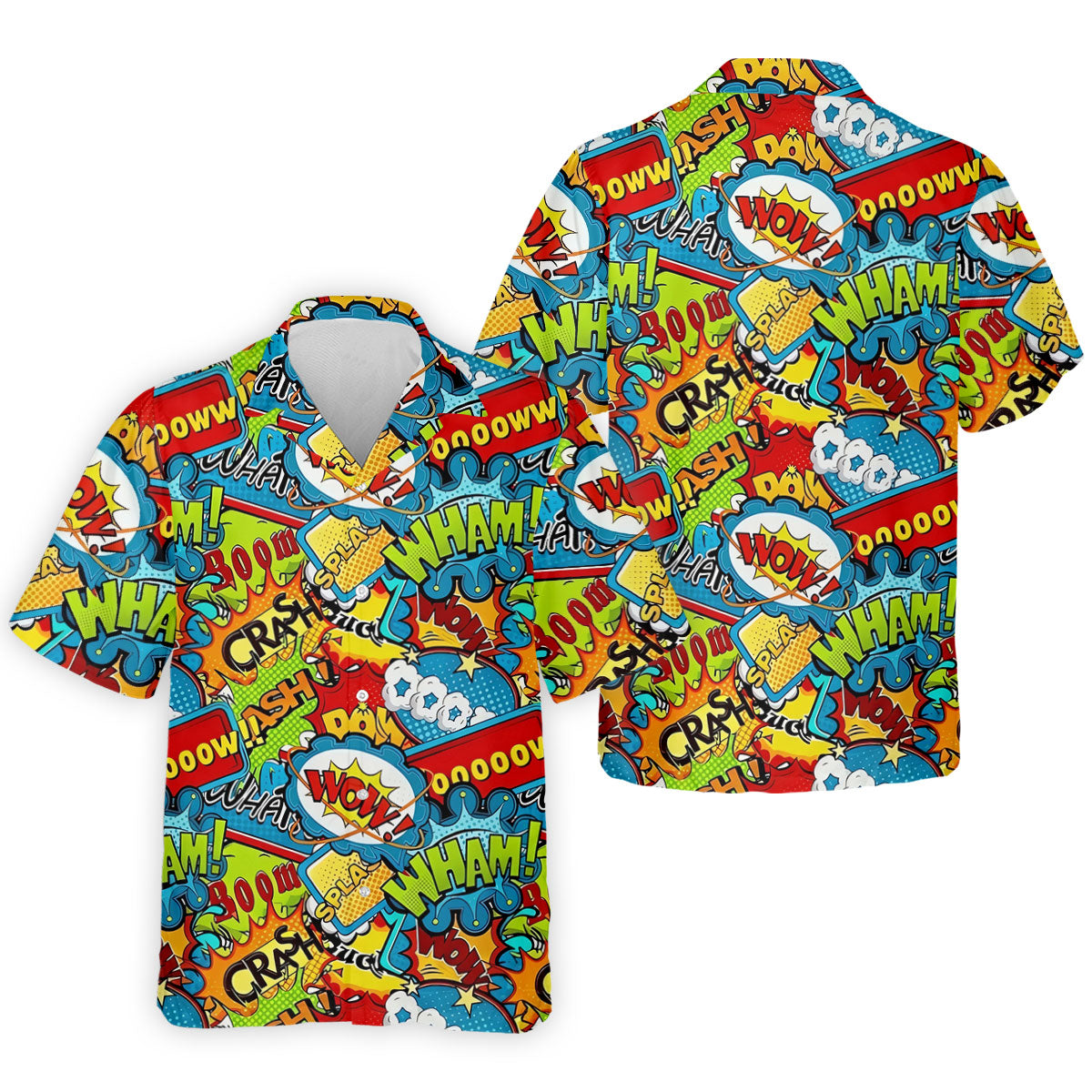 Funny Comic Pop Art Hawaiian Golf Shirt, Mens Golf Shirts, Golf Apparel For Men