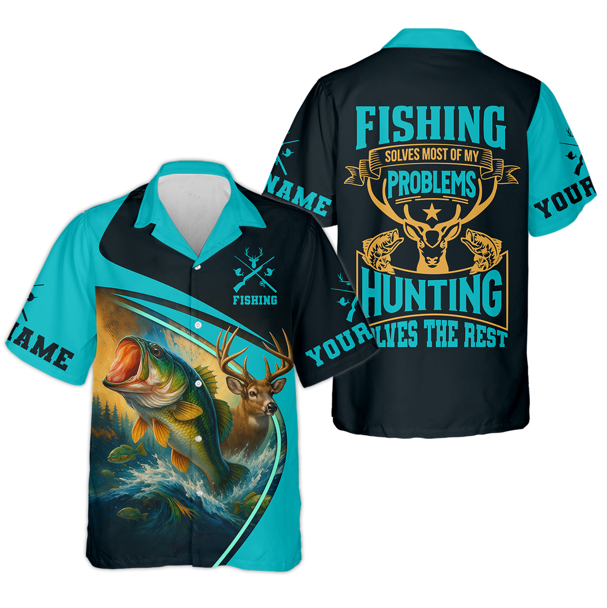 Fishing Solves Most Of My Problems Fishing UPF Shirts, Fishing Shirt For Women, Fishing And Hunting SPF Shirt