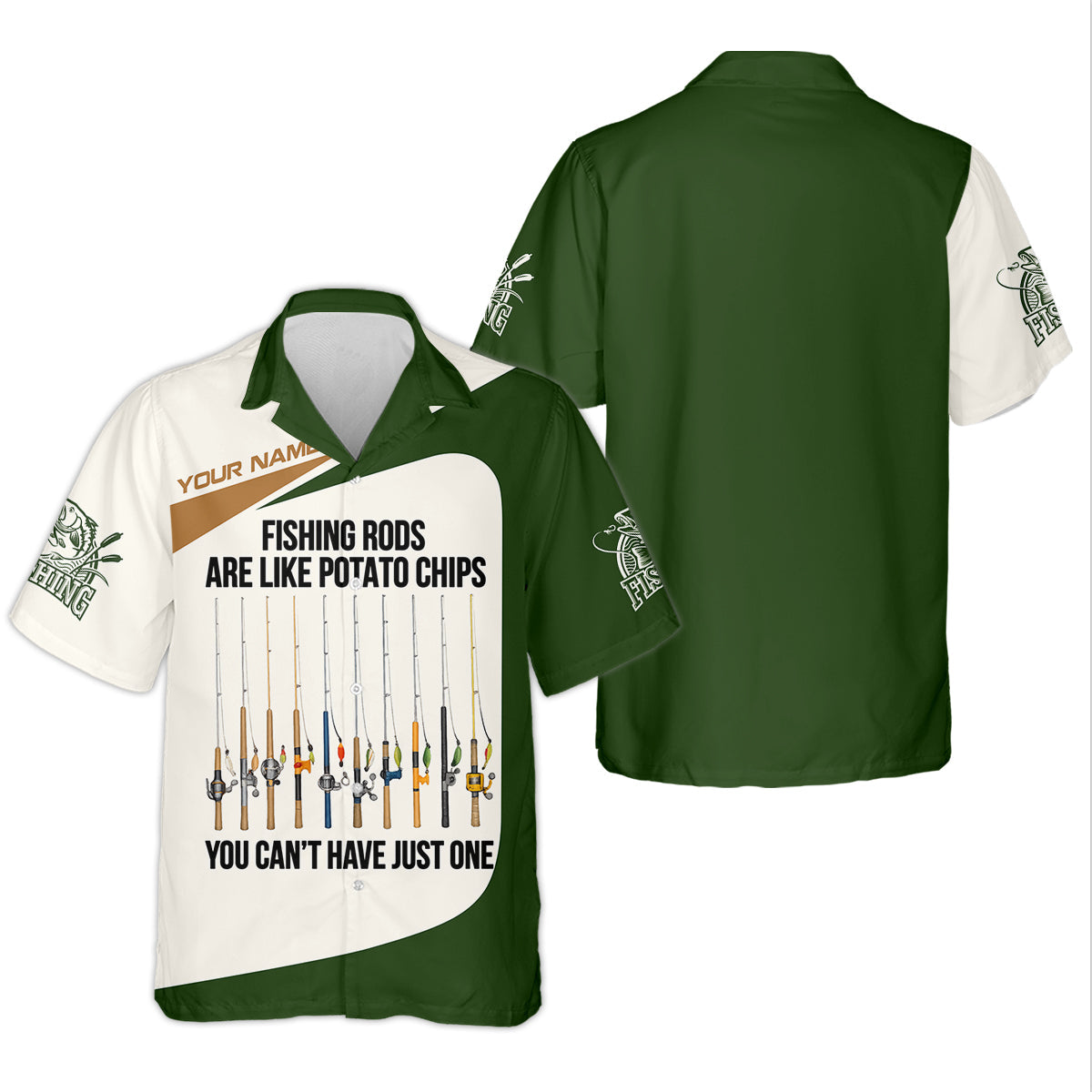 Fishing Rods Are Like Potato Chips Shirt, Personalized Funny Fishing Long Sleeve For Men