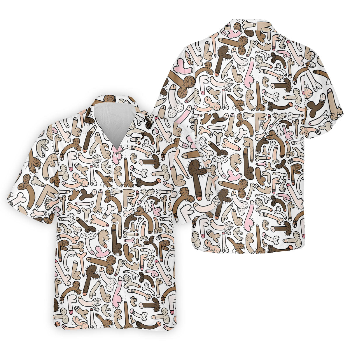 Funny Adult Doodle Novelty Pattern Polo Shirt, Mens Golf Polo, Golf Shirts For Men