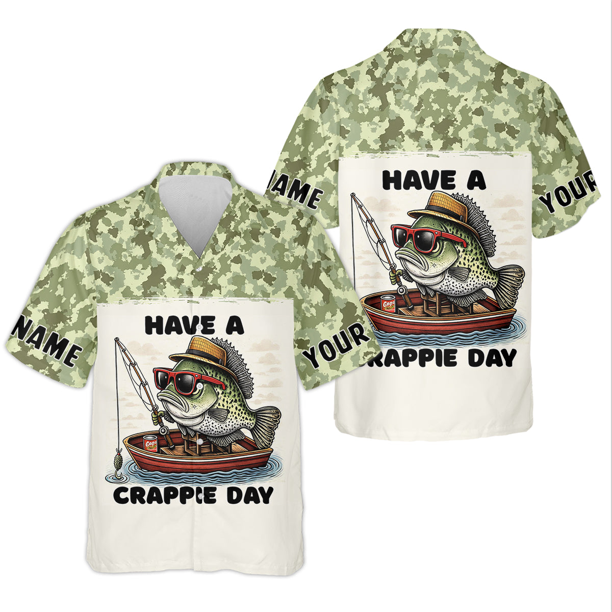 Have A Crappie Day Camo Fishing Shirt, Female Fishing Shirts, Fishing Shirt For Women
