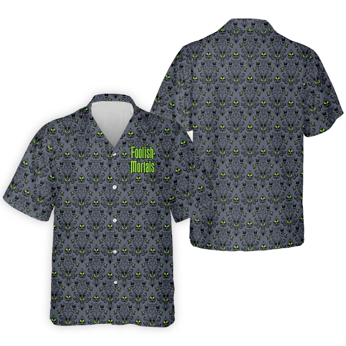 Foolish Mortals Haunted Halloween Polo Shirt, Printed Golf Shirts, Golf Apparel For Men