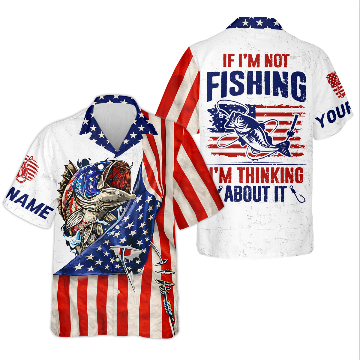 American Fishing Life – Always On My Mind UPF Fishing Shirt, Personalized Name