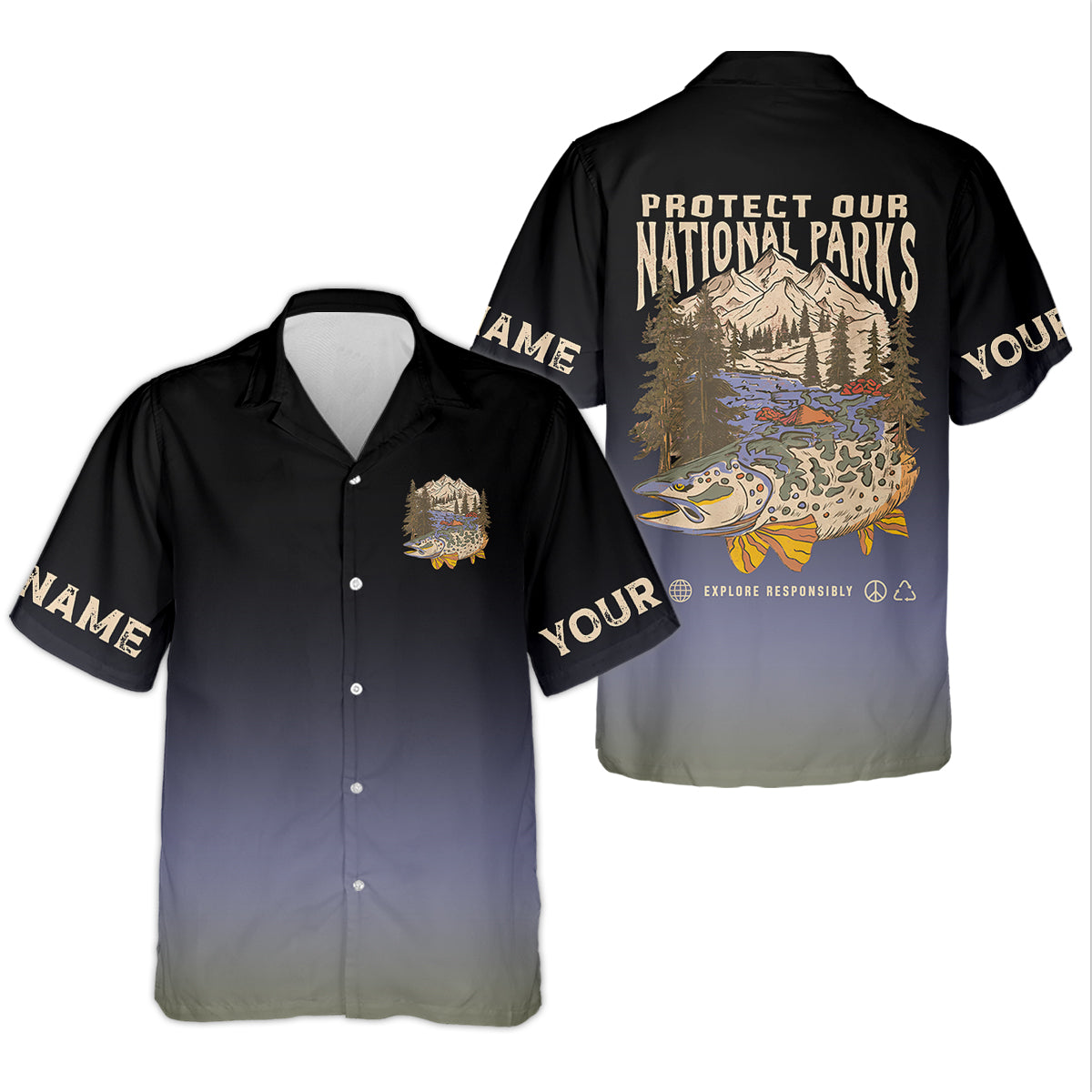 Protect Our National Parks Fishing UPF Shirts, Female Fishing Shirts, Fishing Shirt For Women