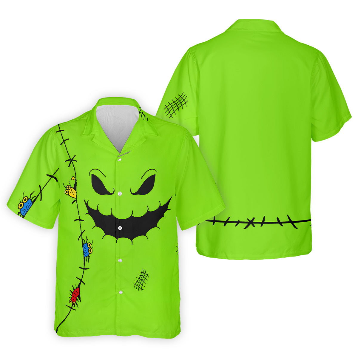Halloween Monster Face Sleeveless Golf Polo Shirt, Mens Golf Polo, Golf Shirts For Men