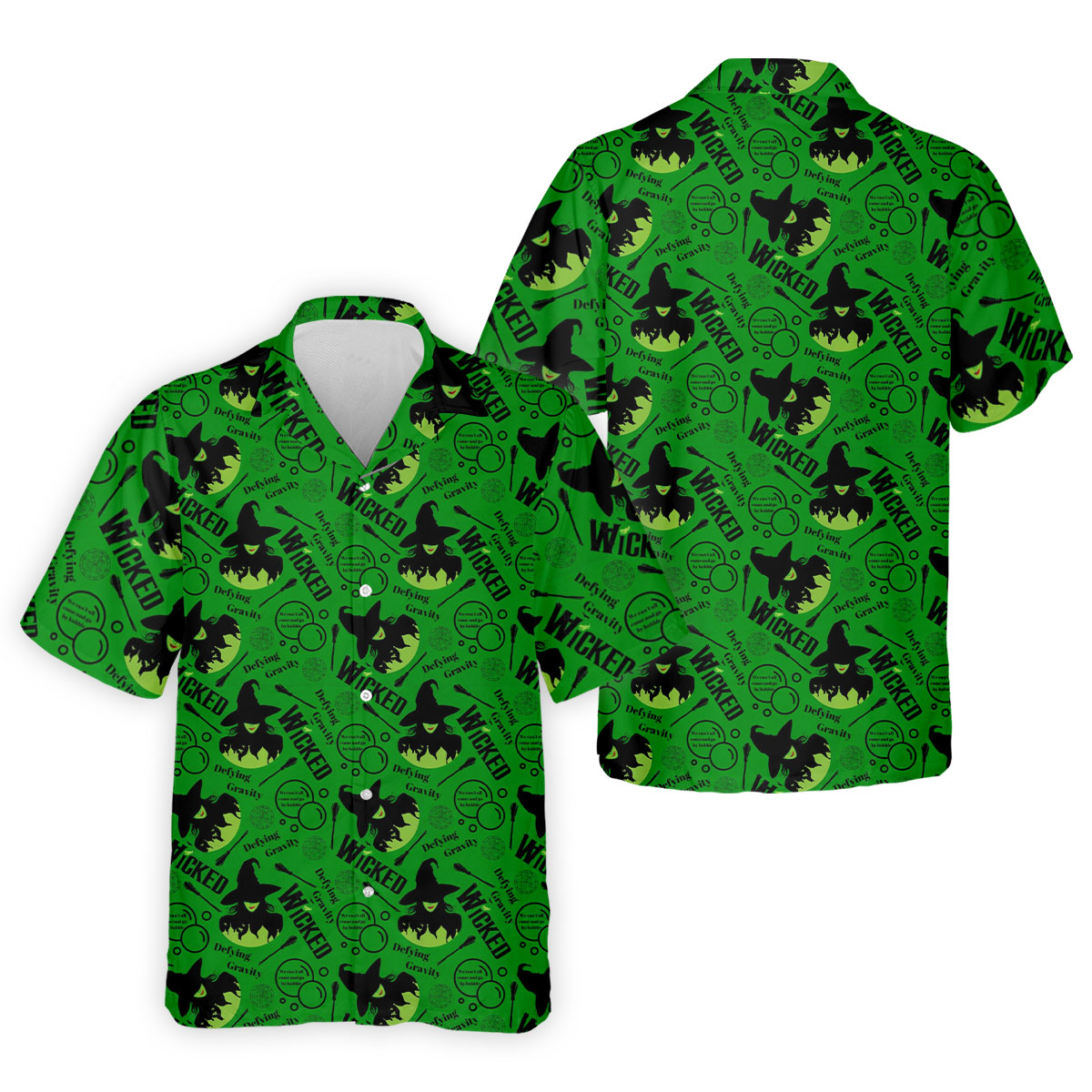 Green Witch Bubble Pattern Halloween Polo Shirt, Polo Shirts For Men, Men's Golf Shirt