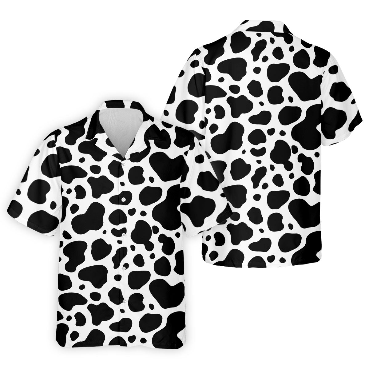 Cowhide Pattern Golf Shirt, Western Ranch Inspired Design, Golf Shirt For Men