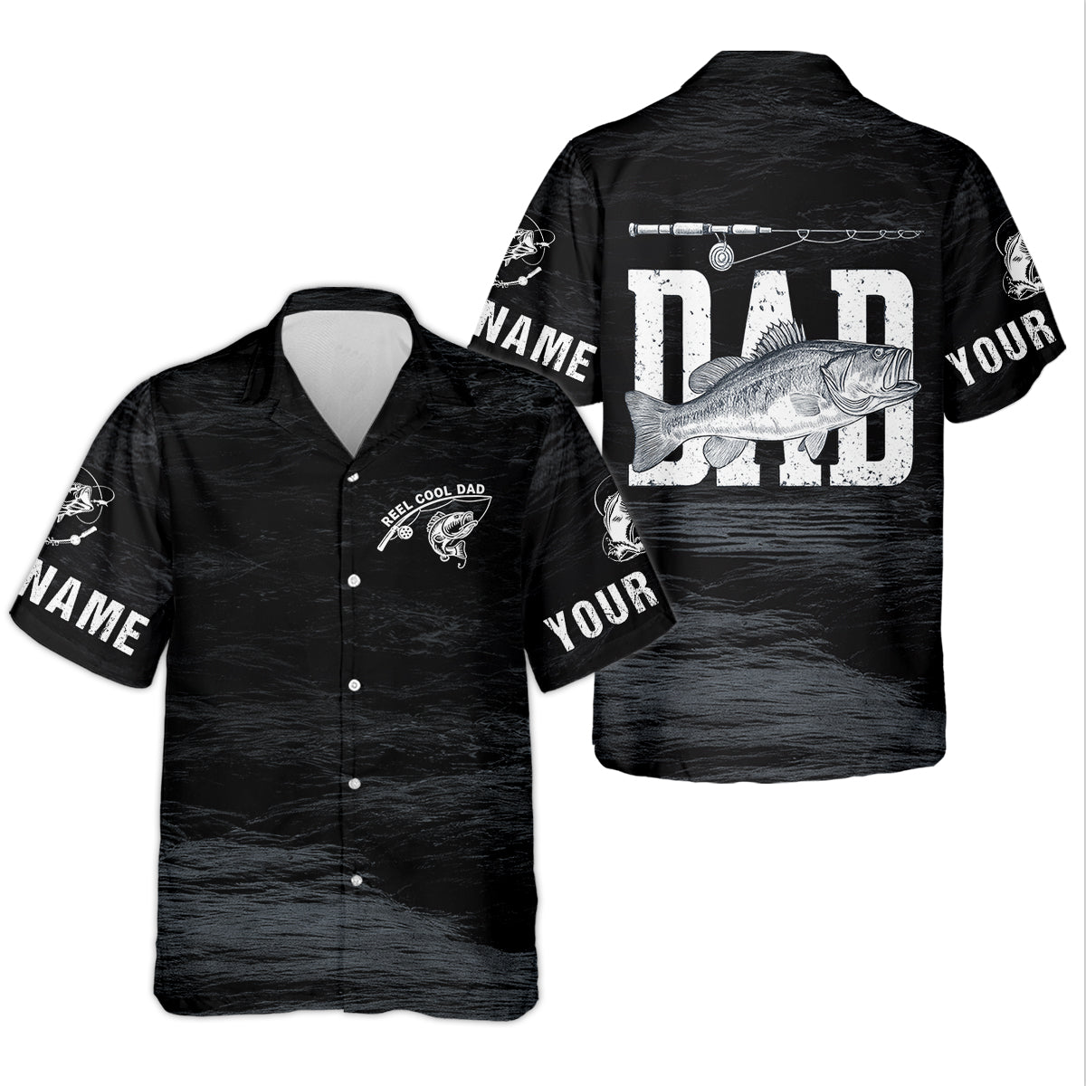 Reel Cool Dad Fishing SPF Shirt For Men, Custom Fishing Shirts, Fishing Shirts For Men