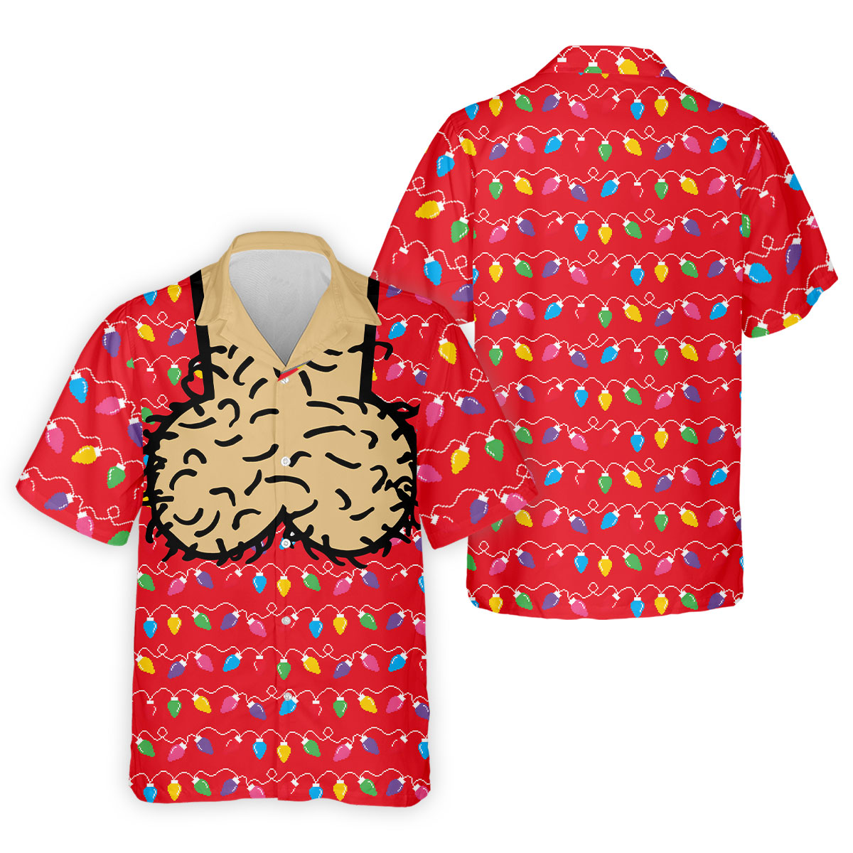 Cheeky Christmas Lights Golf Polo Shirt, Mens Golf Shirts, Golf Apparel For Men