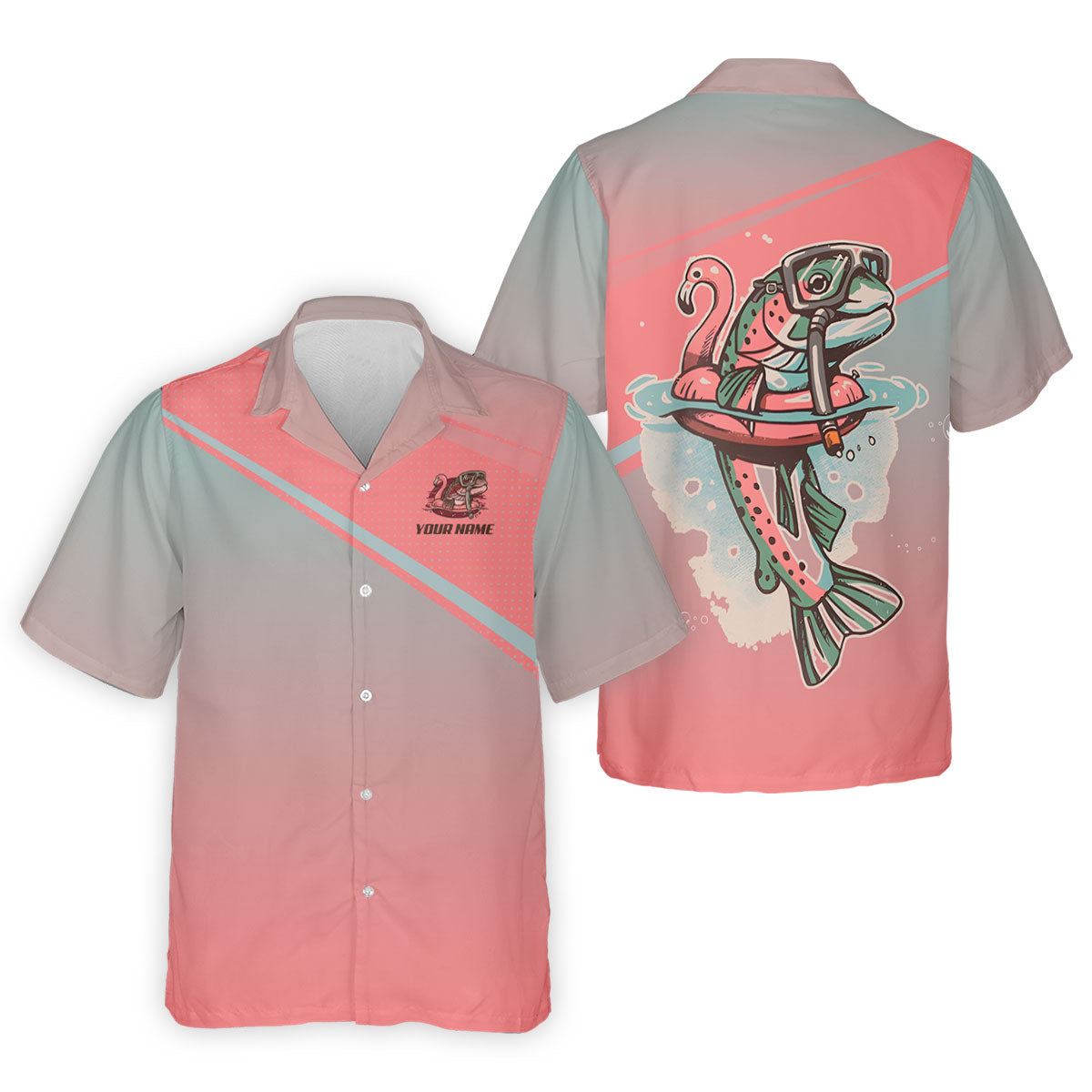 Custom Funny Fishing Shirt for Men, Snorkeling Fish Summer Beach, Fishing UPF Shirts