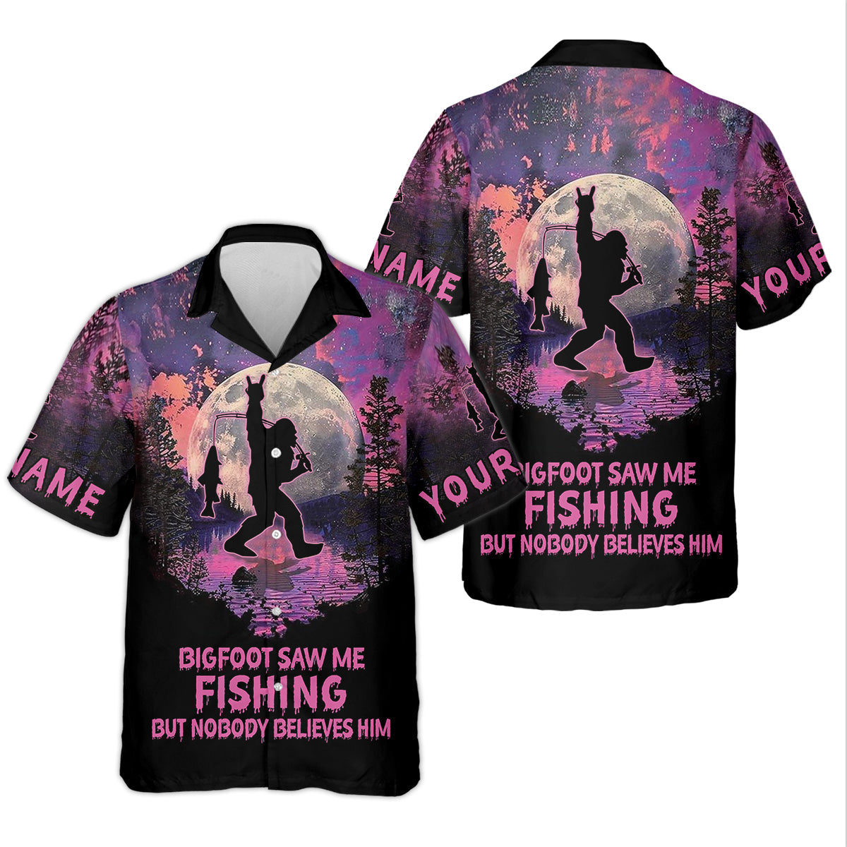 Bigfoot Saw Me Fishing But Nobody Believes Him Fishing UPF Shirts, Fishing Shirt For Women