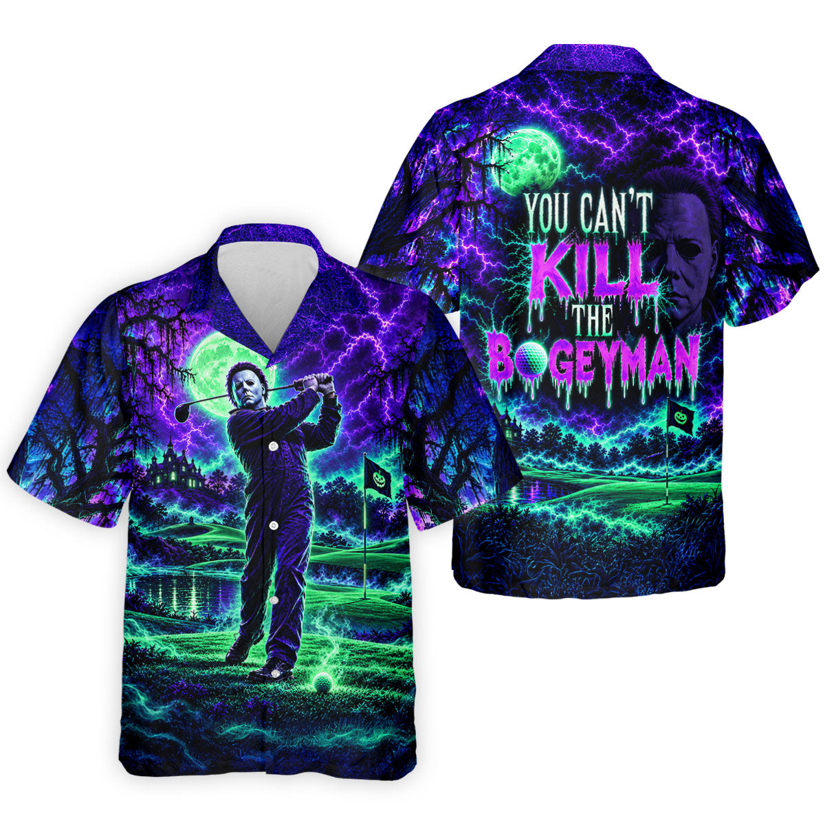 Halloween You Can't Kill The Bogeyman Horror Character Shirt, Mens Polo Shirt, Golf Wear