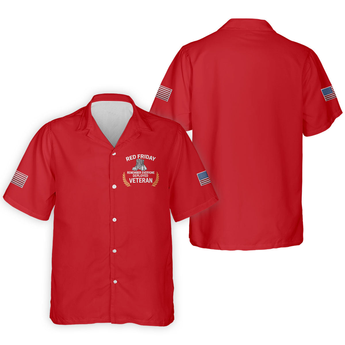 Red Friday Veteran Memorial 250 Years Golf Tops For Men, Patriotic Father's Day Golf Shirt