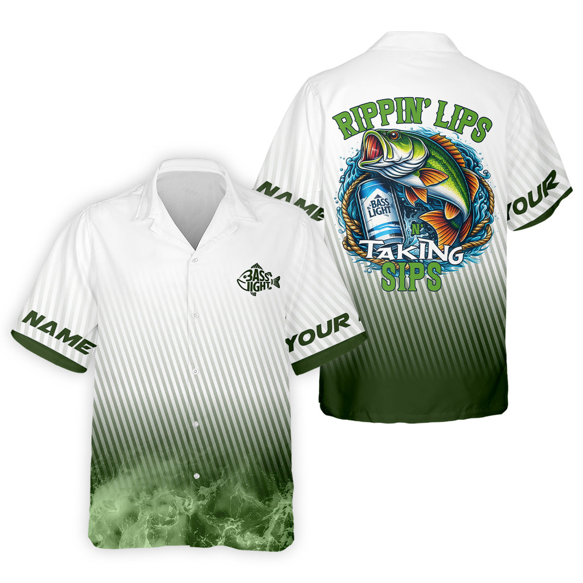 Rippin’ Lips & Takin’ Sips – Bass Fishing Shirt, Fishing UPF Shirts, Funny Fishing Shirt