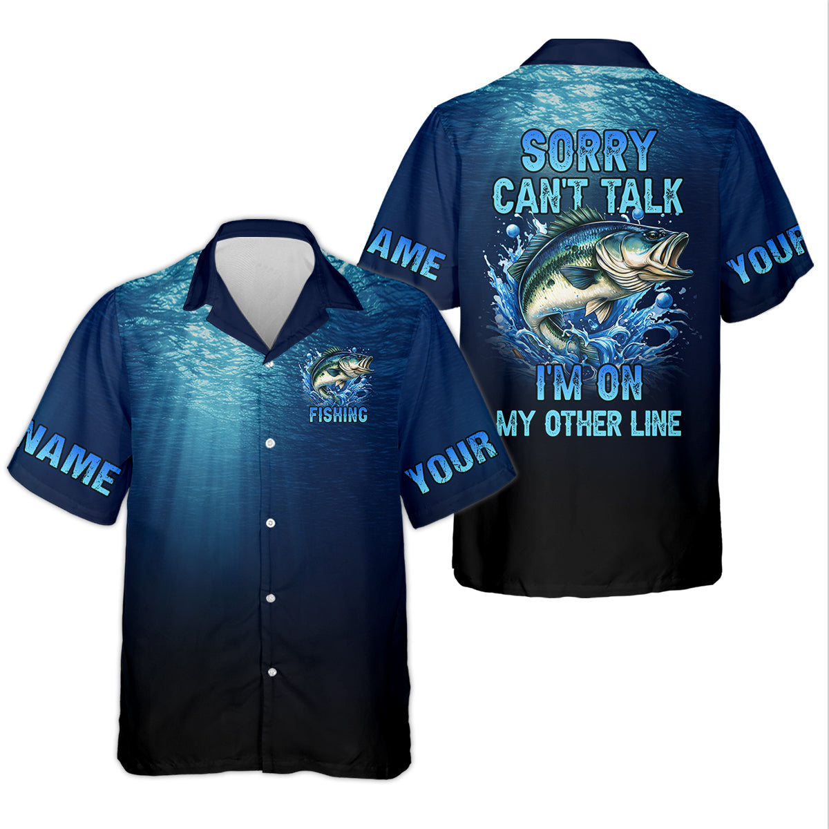 Sorry Can't Talk, Personalized Fishing Shirt, Fishing UPF Shirts, Mens SPF Shirt, Funny Fisherman Gift