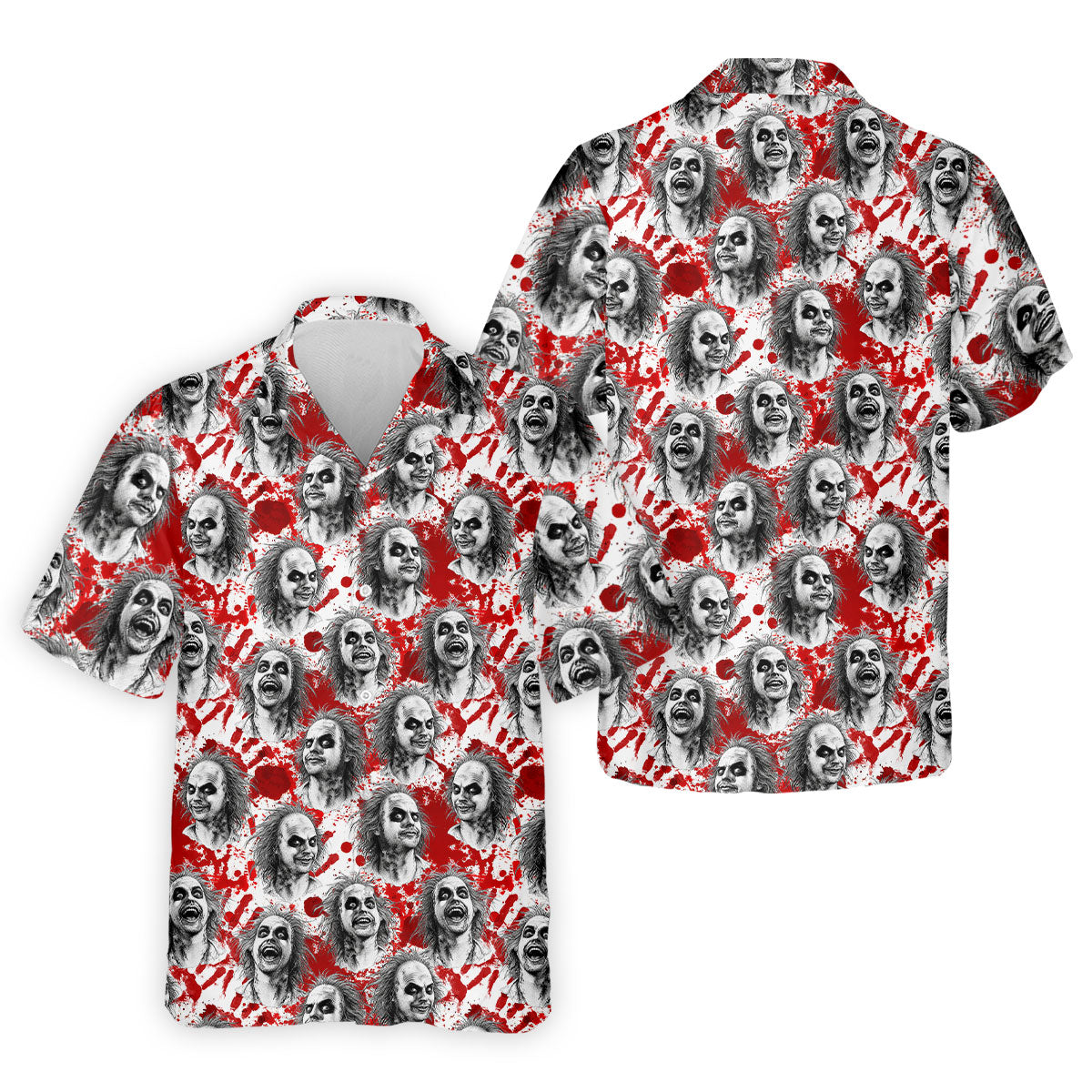 Halloween Horror Character Faces Polo Shirt, Polo Shirts For Men, Mens Golf Shirts