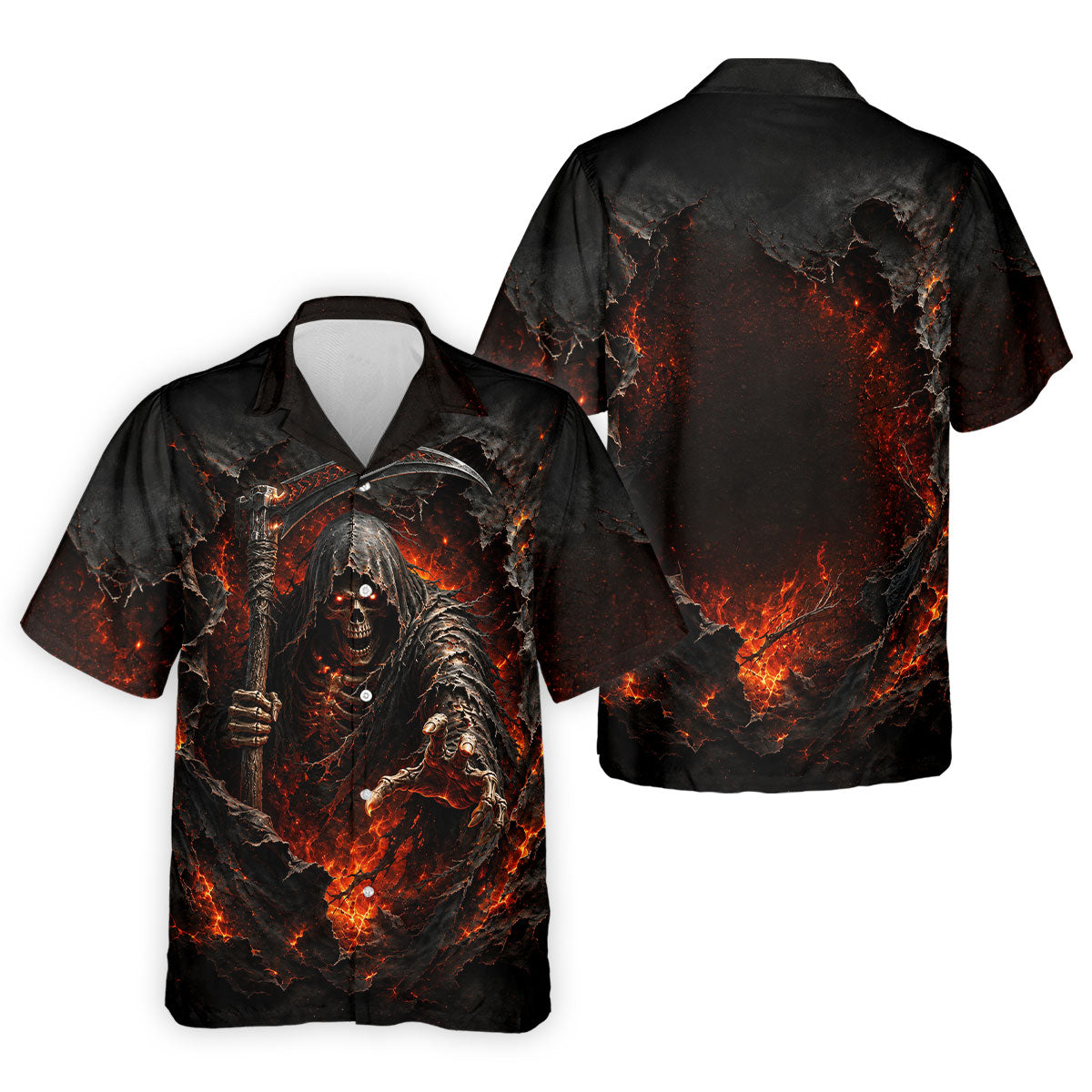 Halloween Grim Reaper Horror Character Polo Shirt, Mens Golf Shirts, Golf Apparel For Men