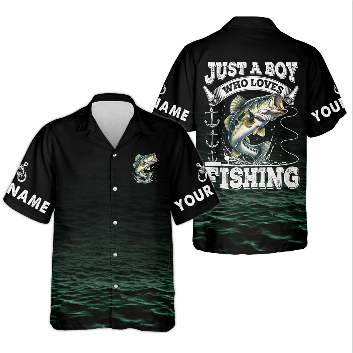Just A Boy Who Loves Fishing Funny Fishing Shirt, Fishing UPF Shirts, Fishing Shirts For Men