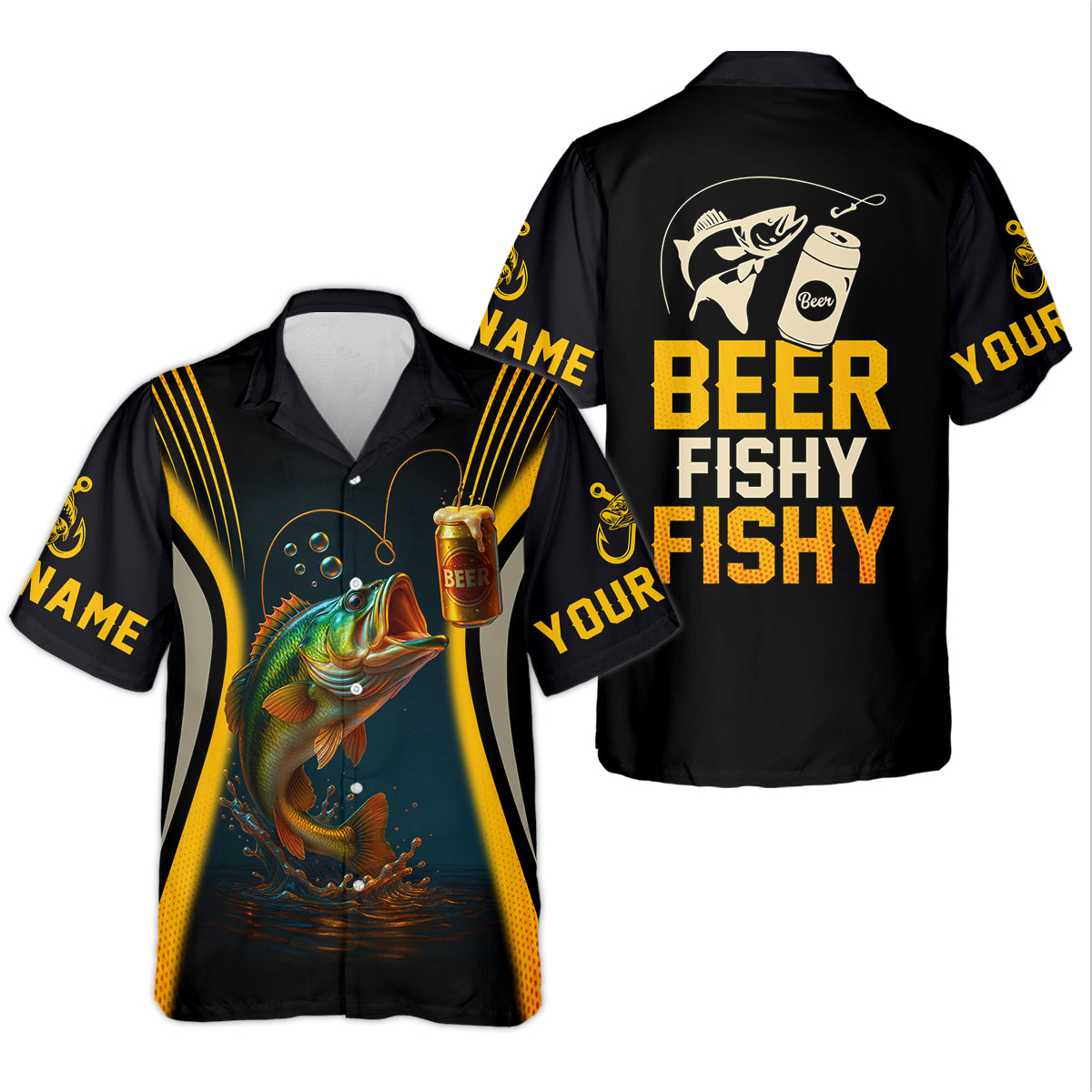 Beer Fishy Fishy Funny Fishing Shirt, SPF Shirt For Men, Fishing And Beer Men's Fishing Shirt