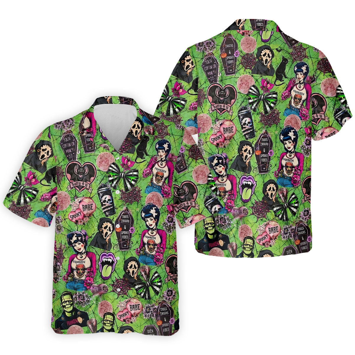 Halloween Horror Character Golf Polo Shirt, Mens Golf Polo, Golf Shirts For Men