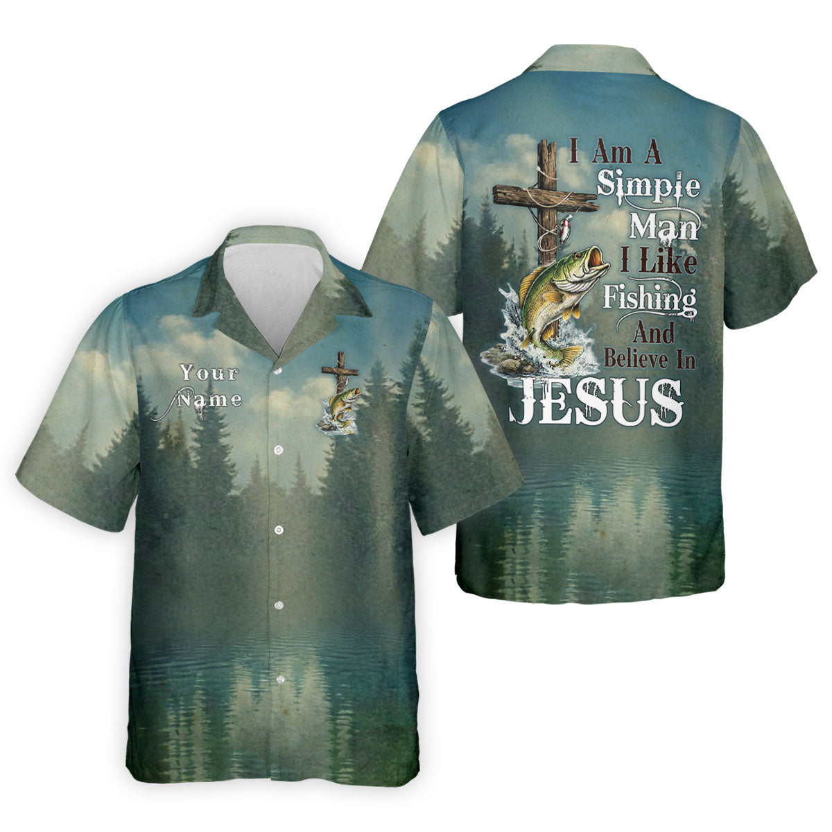 A Simple Man – Fishing Faith In Jesus Shirt, Fishing UPF Shirts, Funny Fishing Shirt