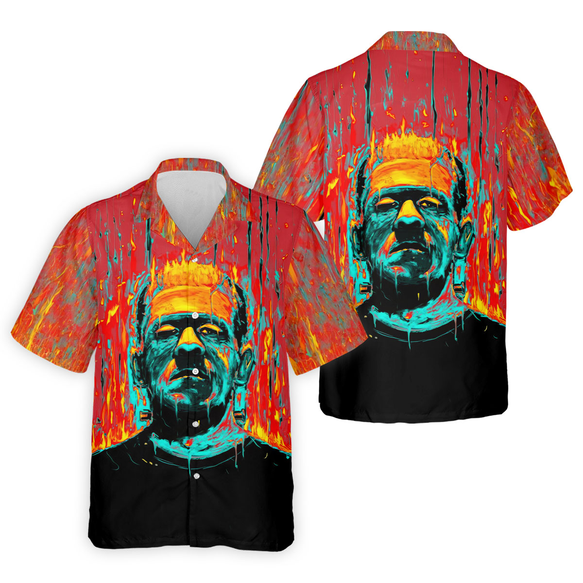 Horror Character Halloween Polo Shirt, Hawaiian Golf Shirt, Golf Shirts For Men