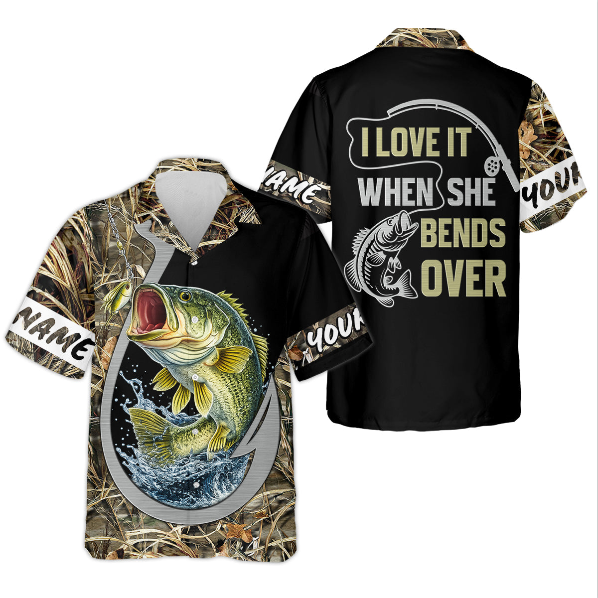 Love It When The Line Bends, Fishing UPF Shirts, Funny Fishing Shirt