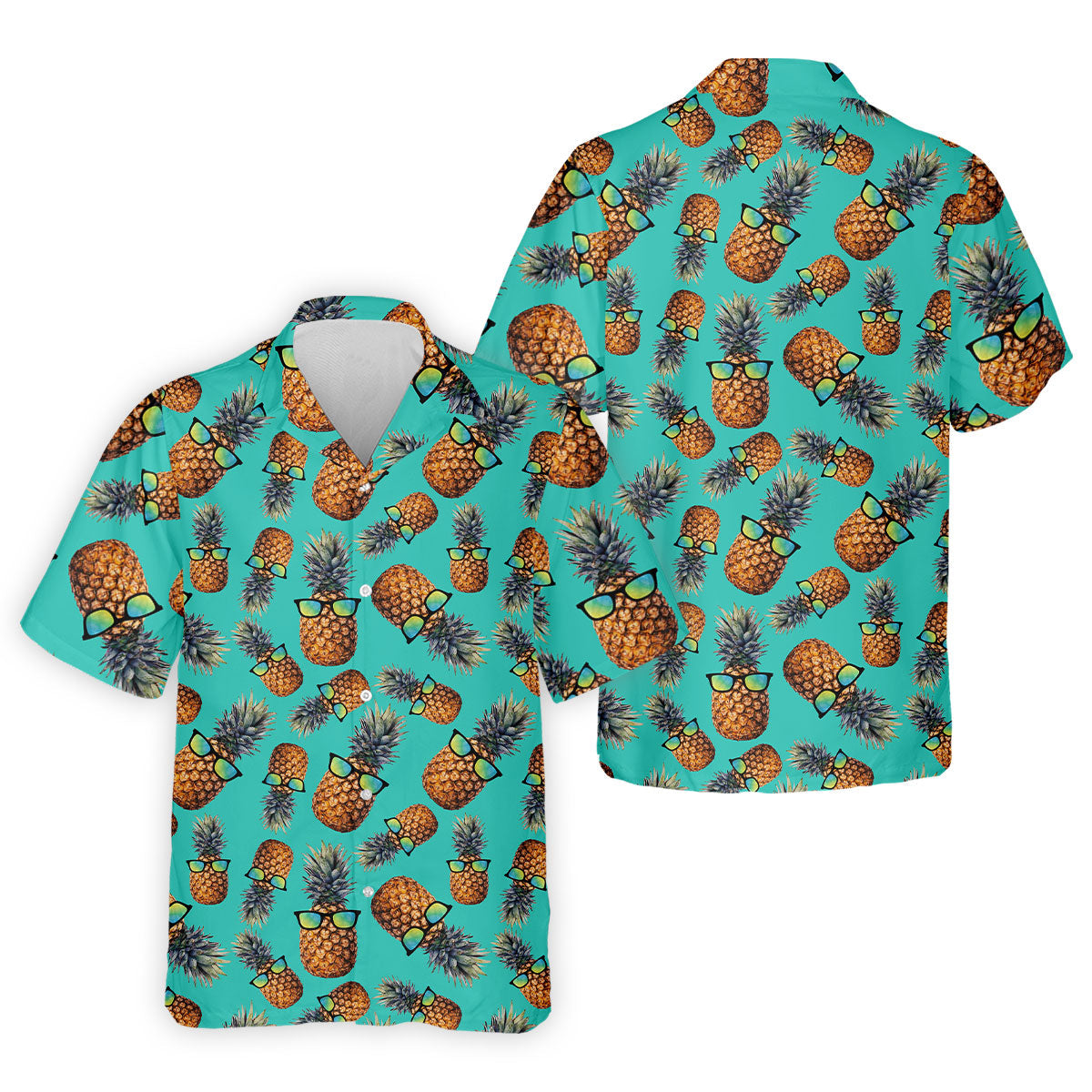 Cool Pineapple Tropical Theme Hawaiian Golf Shirt, Polo Shirts For Men, Golfing Apparel