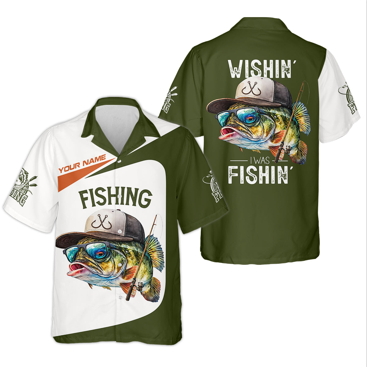 Wishin’ I Was Fishin’ Fishing Shirt, Funny Fisherman Shirt For Men, Custom Fishing Gift