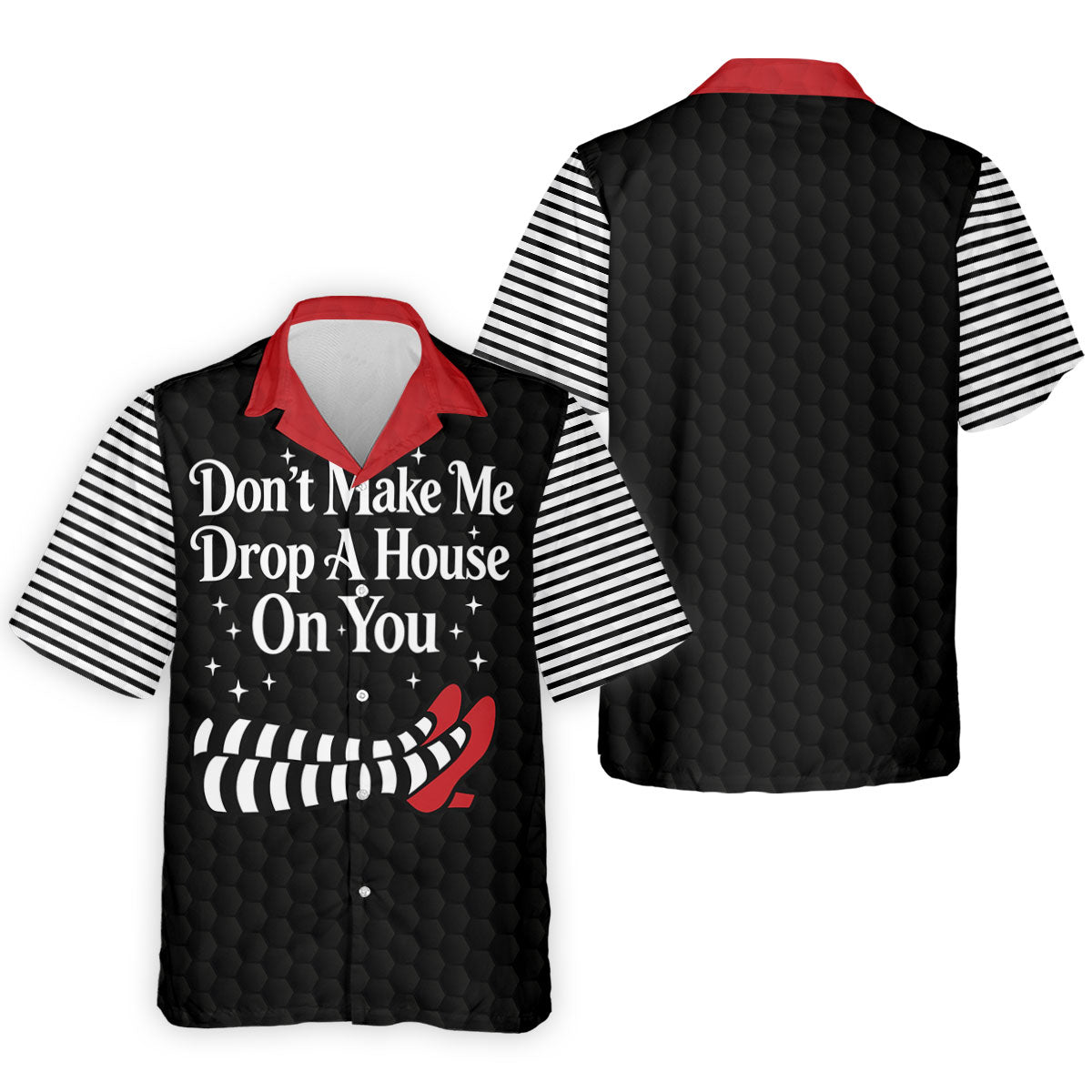 Don't Make Me Drop A House On You Polo Shirt, Halloween Golf Shirt, Mens Golf Apparel